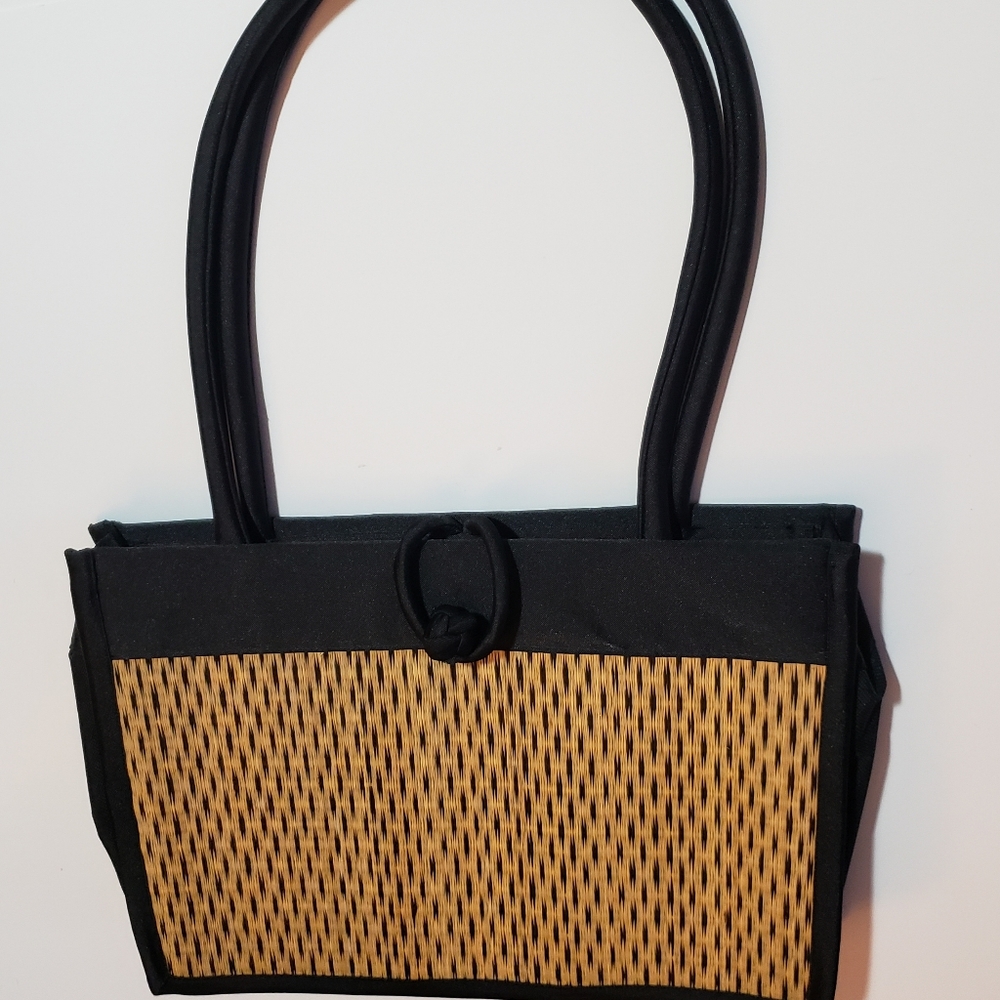 NWT Straw reeds handwoven  Saraye Tatami purse Cambodia artist fair trade